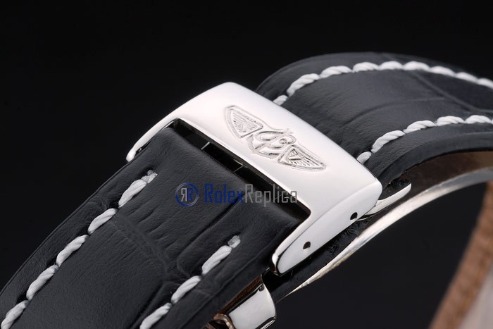 Breitling replica chrono navitimer strip leather black dial imitazione copia - immagine 5