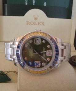 rolex replica pearlmaster acciaio yellow blue orologio imitazione