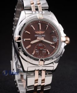 Alternative view of Breitling replica chronographe lady brown acciaio oro imitazione copia