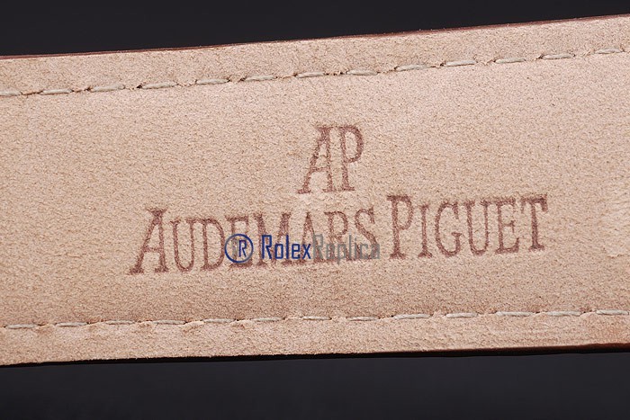 audemars piguet replica chrono tourbillon acciaio white strip leather imitazione copia - immagine 9