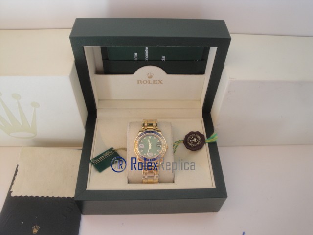 rolex replica pearlmaster oro giallo yellow blue orologio imitazione - immagine 2