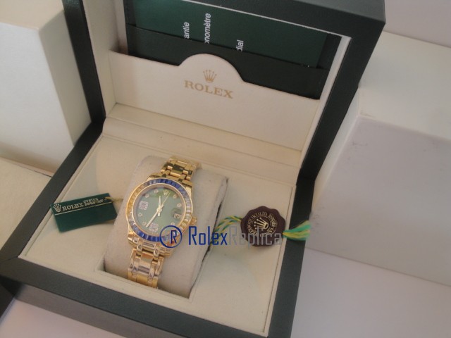 rolex replica pearlmaster oro giallo yellow blue orologio imitazione - immagine 3