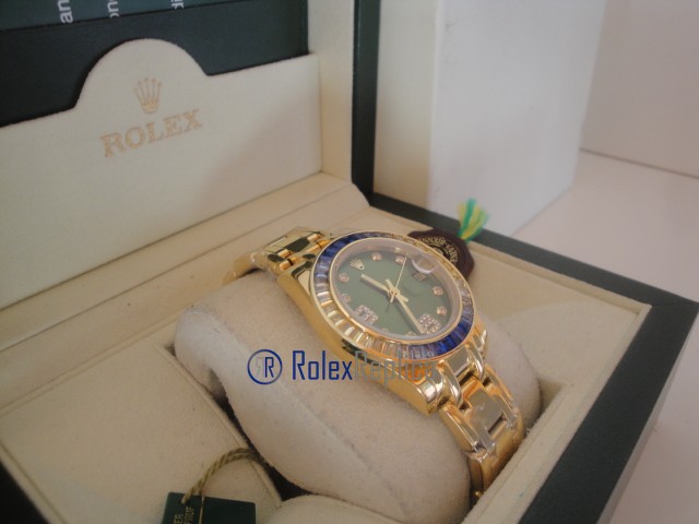 rolex replica pearlmaster oro giallo yellow blue orologio imitazione - immagine 5