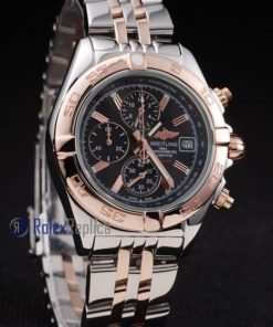 Breitling replica chrono chronographe lady black dial acciaio oro imitazione copia