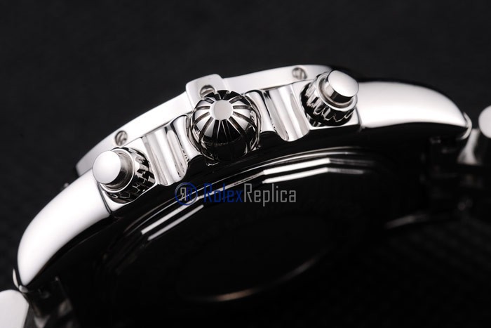 Breitling replica chrono chronographe lady acciaio black dial imitazione copia - immagine 9