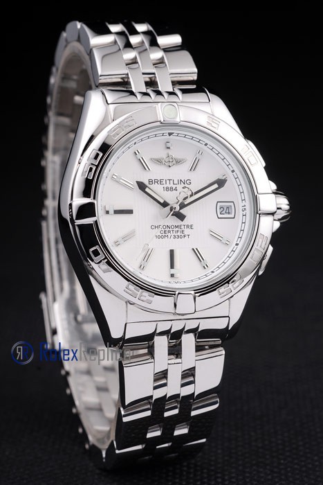 Breitling replica chronographe lady acciaio white dial imitazione copia