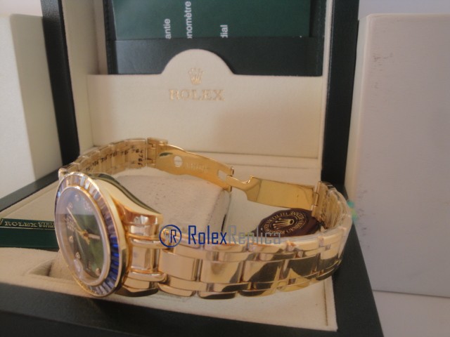 rolex replica pearlmaster oro giallo yellow blue orologio imitazione - immagine 12