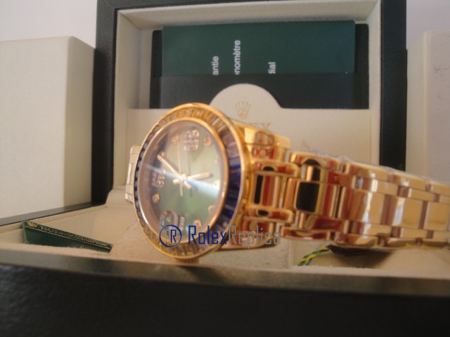 rolex replica pearlmaster oro giallo yellow blue orologio imitazione - immagine 14