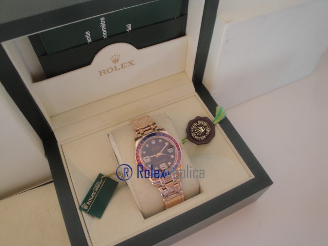 rolex replica pearlmaster oro giallo red blue orologio imitazione - immagine 4