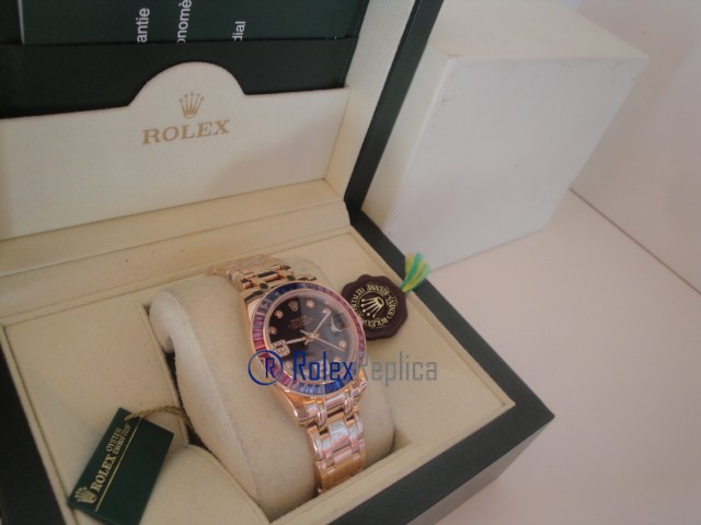 rolex replica pearlmaster oro giallo red blue orologio imitazione - immagine 5