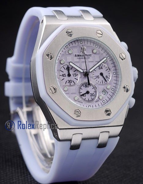 audemars piguet replica chrono offshore white strip rubber-b imitazione copia - immagine 4