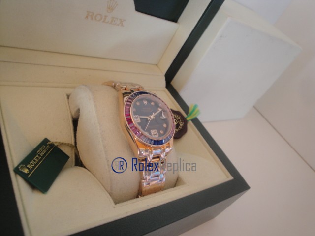rolex replica pearlmaster oro giallo red blue orologio imitazione - immagine 8