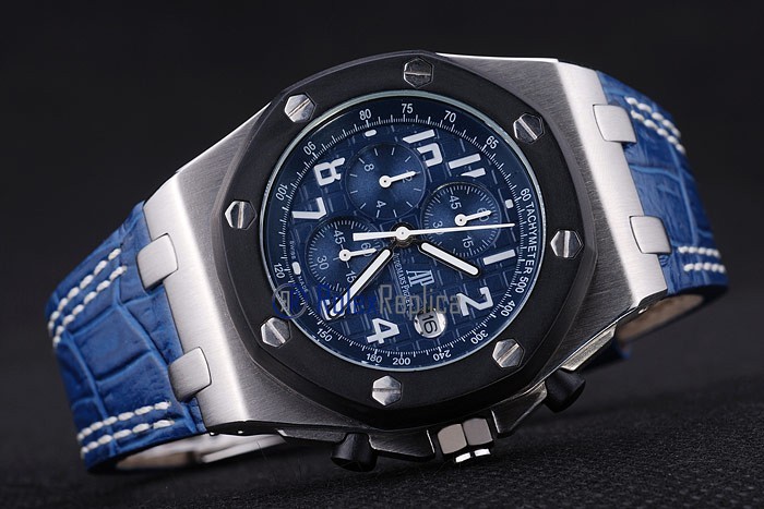 audemars piguet replica chrono offshore blue strip rubber-b imitazione copia - immagine 7
