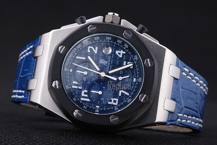 audemars piguet replica chrono offshore blue strip rubber-b imitazione copia - immagine 8
