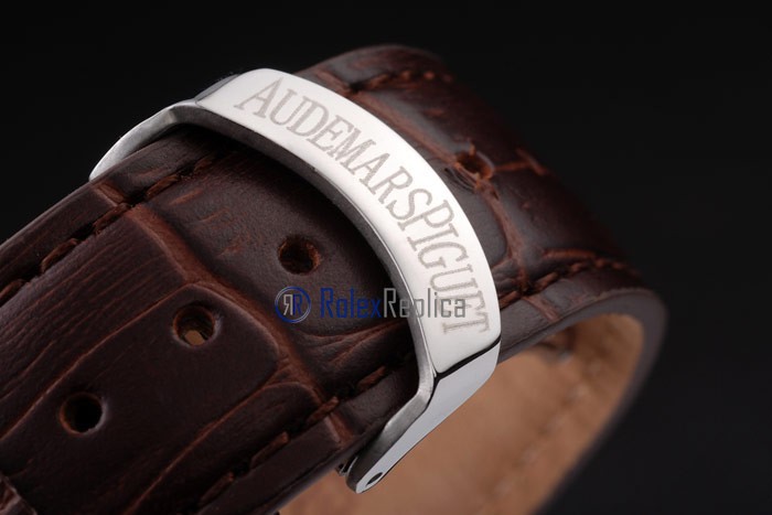 audemars piguet replica white dial strip leather imitazione copia - immagine 7