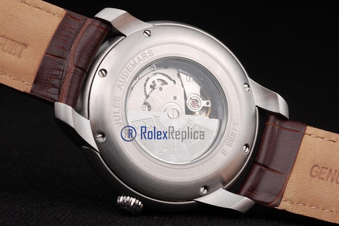audemars piguet replica white dial strip leather imitazione copia - immagine 2