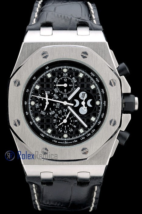 audemars piguet replica chrono offshore gp singapore 2008 strip leather imitazione copia