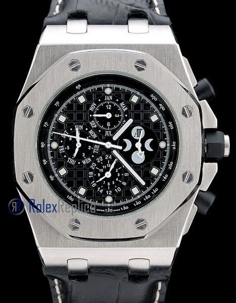 audemars piguet replica chrono offshore gp singapore 2008 strip leather imitazione copia - immagine 3