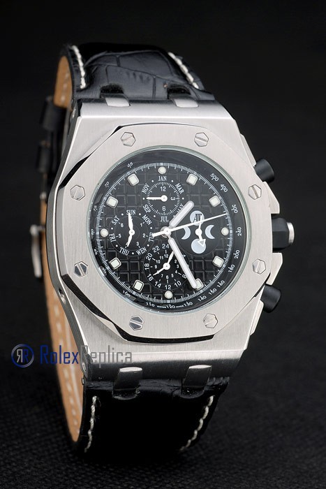 audemars piguet replica chrono offshore gp singapore 2008 strip leather imitazione copia - immagine 4