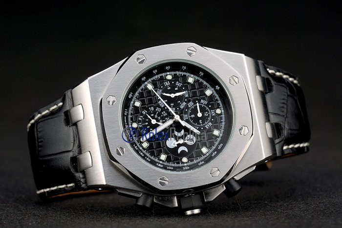 audemars piguet replica chrono offshore gp singapore 2008 strip leather imitazione copia - immagine 5