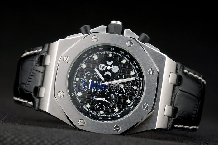 audemars piguet replica chrono offshore gp singapore 2008 strip leather imitazione copia - immagine 6