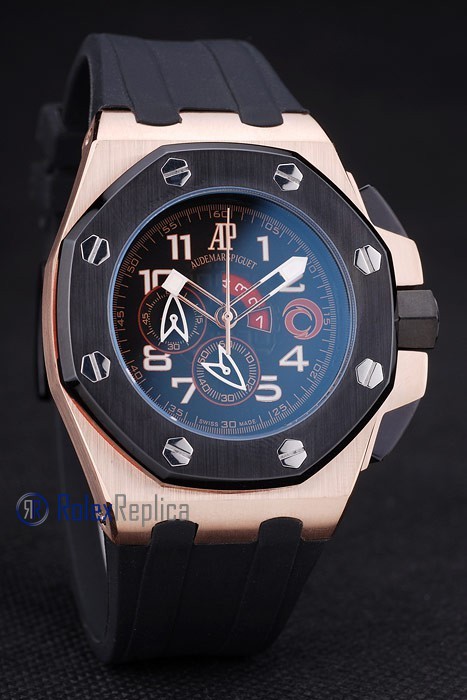 audemars piguet replica chrono offshore alinghi team strip rubber imitazione copia - immagine 5