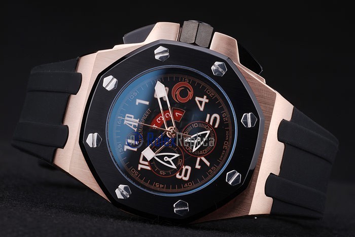 audemars piguet replica chrono offshore alinghi team strip rubber imitazione copia - immagine 7