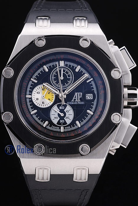 audemars piguet replica chrono offshore rubens barrichello strip rubber imitazione copia - immagine 2