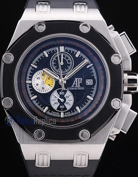 audemars piguet replica chrono offshore rubens barrichello strip rubber imitazione copia - immagine 3
