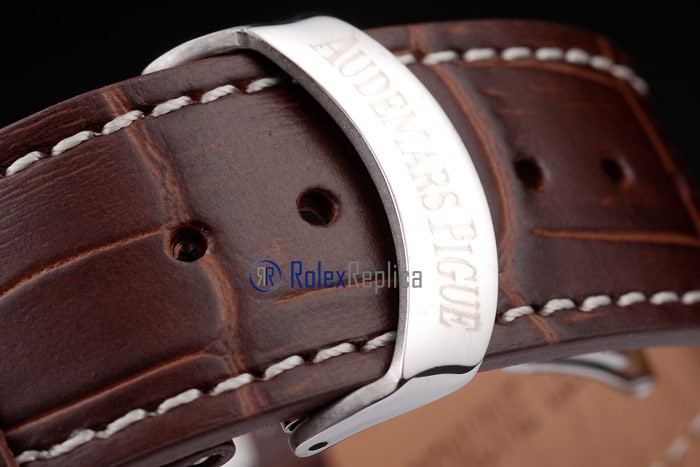 audemars piguet replica chrono offshore shaquille o'neal white strip leather imitazione copia - immagine 7