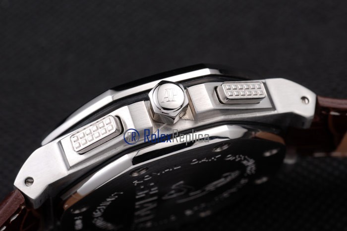 audemars piguet replica chrono offshore shaquille o'neal white strip leather imitazione copia - immagine 2