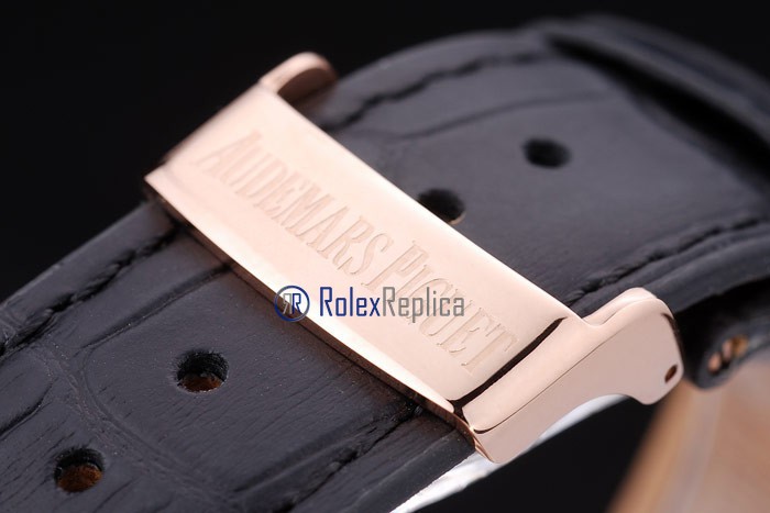 audemars piguet replica chrono rose gold strip leather imitazione copia - immagine 6