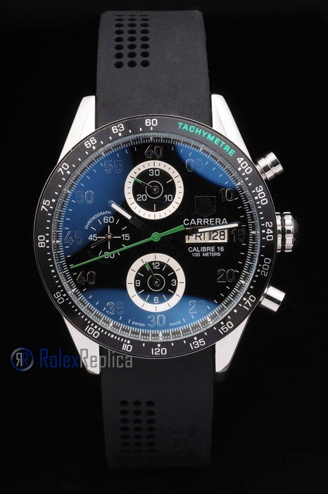 Tag-heuer replica carrera calibre 16 chrono strip rubber-b imitazione copia - immagine 2
