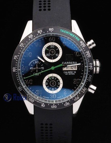 Tag-heuer replica carrera calibre 16 chrono strip rubber-b imitazione copia