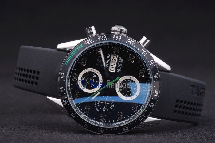 Tag-heuer replica carrera calibre 16 chrono strip rubber-b imitazione copia - immagine 7