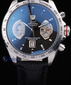 Tag-heuer replica carrera calibre 17 chrono strip leather imitazione copia