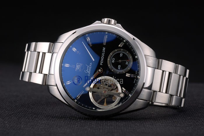 Tag-heuer replica carrera pendulum chrono acciaio imitazione copia - immagine 6