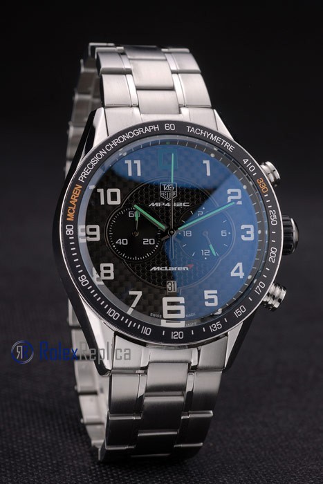 Tag-heuer replica gran carrera mclaren chrono acciaio imitazione copia - immagine 4