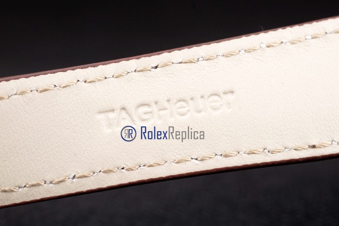 Tag-heuer replica carrera calibre 16 chrono white dial strip leather imitazione copia - immagine 11