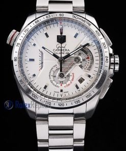 Tag-heuer replica carrera calibre 36 chrono acciaio white dial imitazione copia