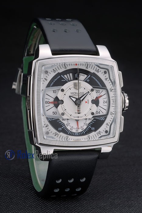 Tag-heuer replica gran carrera monaco strip rubber-b chrono acciaio imitazione copia - immagine 4