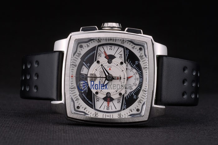 Tag-heuer replica gran carrera monaco strip rubber-b chrono acciaio imitazione copia - immagine 6