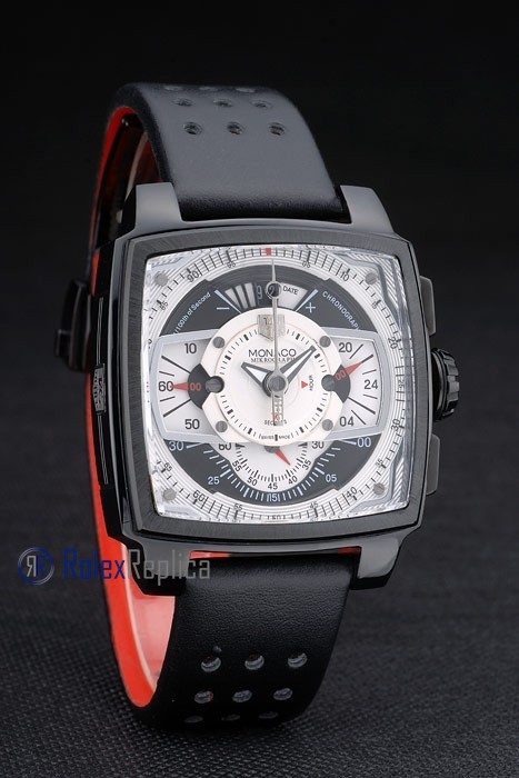 Tag-heuer replica gran carrera monaco strip rubber-b chrono pro-hunter imitazione copia - immagine 4