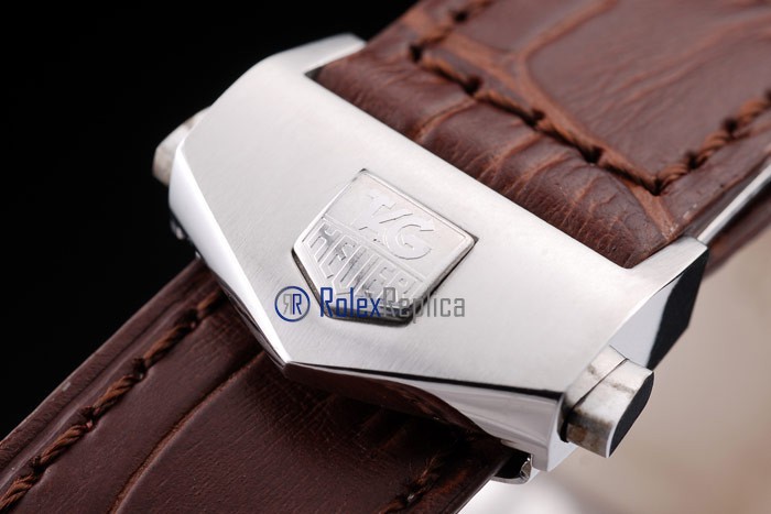 Tag-heuer replica gran carrera monaco strip leather chrono acciaio imitazione copia - immagine 6
