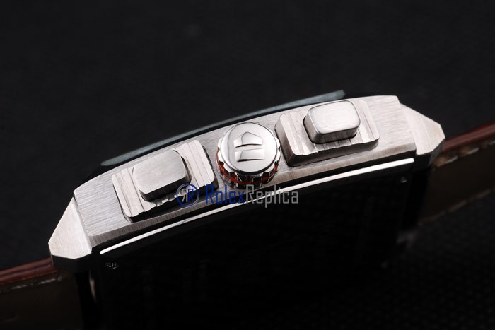 Tag-heuer replica gran carrera monaco strip leather chrono acciaio imitazione copia - immagine 11