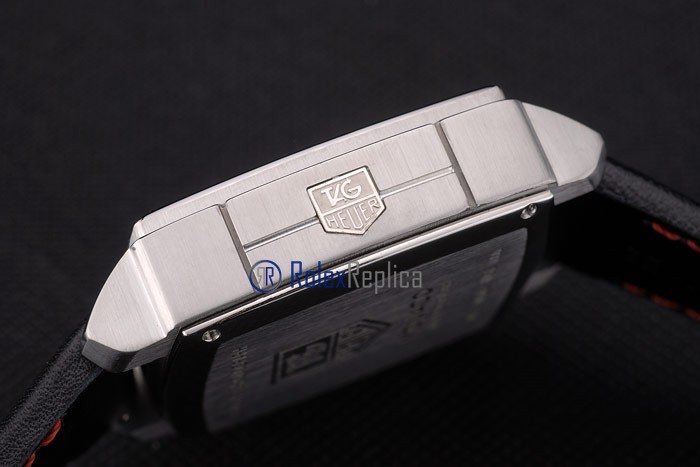Tag-heuer replica gran carrera monaco strip rubber-b chrono black imitazione copia - immagine 4