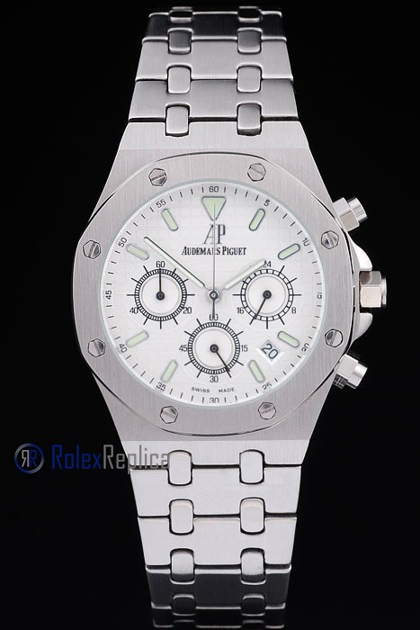 audemars piguet replica chrono offshore acciaio white dial imitazione copia - immagine 2