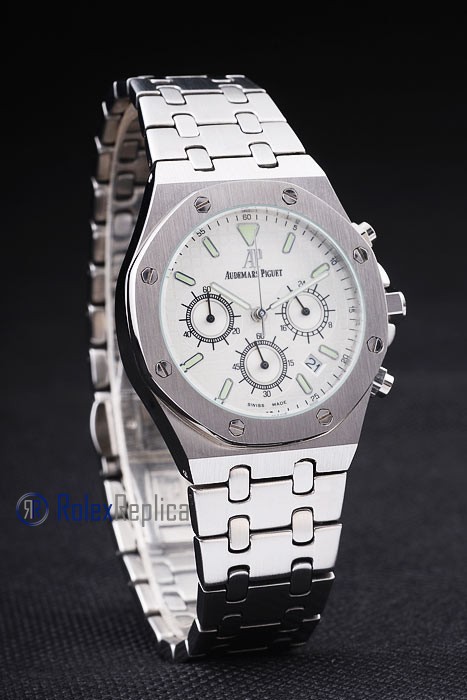 audemars piguet replica chrono offshore acciaio white dial imitazione copia - immagine 4