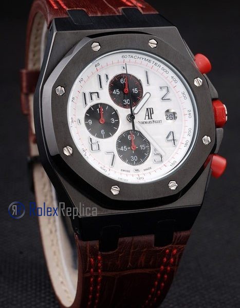 audemars piguet replica chrono offshore singapore GP2008 dial panda strip leather imitazione copia