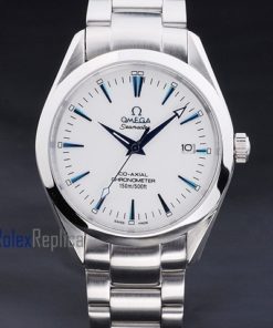 Omega replica seamaster co-axial acciaio white dial imitazione copia